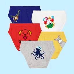 NUSYL Boys Pack Of 5 Printed Cotton Basic Brief NUBCBRFPO5.0001-image-74