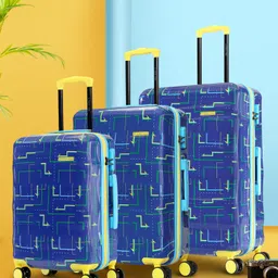 Nasher Miles Denver Set Of 3 Hard-Sided Cabin Medium and Large Trolley Suitcases - 228.0 L-57
