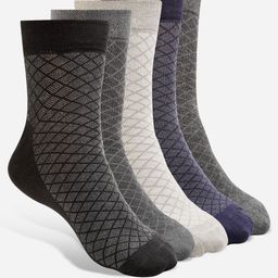 Texlon Men Pack Of 5 Self Design Ankle-Length Socks-44