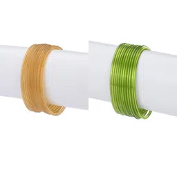 1ST TIME Set Of 24 Yellow Alloy Bangles-picture-40