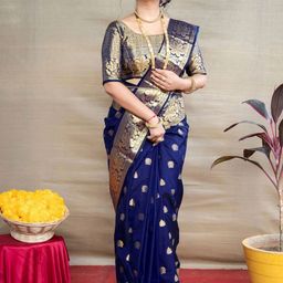 SHRIMAY Woven Design Zari Banarasi Saree-image-56