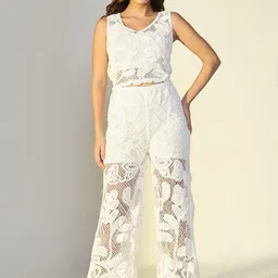 SHOWOFF Self Design Top With Trouser Co-Ords-picture-9