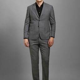 Luxure by Louis Philippe Checked Slim Fit Single Breasted 2-Piece Formal Suit-image-45