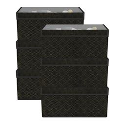 Aura Black Set of 6 Regular Drawer Organiser Organisers-56