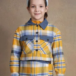 One Friday Girls Checked Tailored Jacket-picture-10