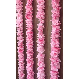 Nutts Pink & Beige 4 Pieces Paper Gajra Hanging Garlands-image-33