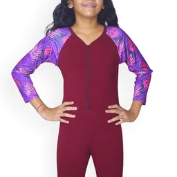 Aqua Holic Girls Printed Swim Legsuit-image-59