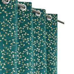 Myntra Elegant Homes Blue Velvet Door Curtain-picture-48