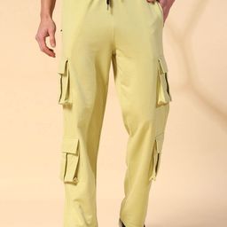 Mast & Harbour Men Pure Cotton Straight-Fit Mid-Rise Cargo Pant-image-89