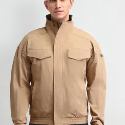 U.S. Polo Assn. Denim Co. Men Mock Collar Solid Casual Bomber Jacket-picture-25