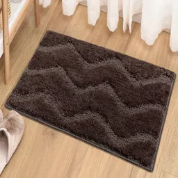 LUXEHOME INTERNATIONAL Coffee Brown Textured 1800 GSM Bath Rug-image-69