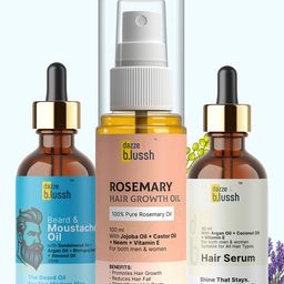 Dazze and blussh Set Of 3 Rosemary Hair Oil, Hair Serum & Beard & Moustache Oil-image-8