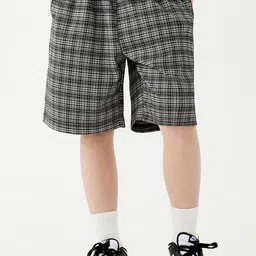 LULU & SKY Boys Checked High-Rise Technology Shorts-image-20