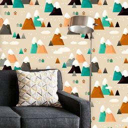 ArtzFolio Printed UV-Resistant Anti-Bacterial Mountain Pattern Peel & Stick Wallpaper-image-41