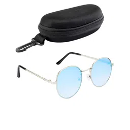 Provogue Unisex Sunglasses Round Shape PRG-V3245-Blue Mirror image 5