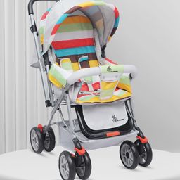 R for Rabbit Lollipop Lite Stroller Cum Pram - Grey Multicolour-22