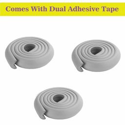 Syga L Shape Baby Edge Guard Cushion Corner Cover Tape Set of 3 - Grey-picture-15