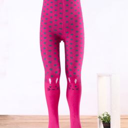 Mustang Footed Tights Animal Design - Pink-image-10