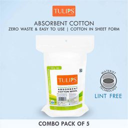 Tulips Absorbent Cotton Wool Pack of 5 - 50 gm Each-image-57
