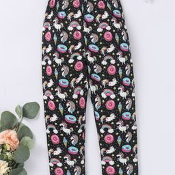 Kookie Kids Full Length Leggings Unicorn Print - Multicolor-image-59