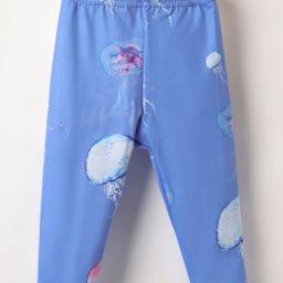 Kookie Kids Full Length Jelly Fish Printed Leggings - Blue-image-25