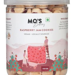 Mo's Raspberry Jam Cookies Vegan 100% Natural & Preservatives Free - 150 g-94