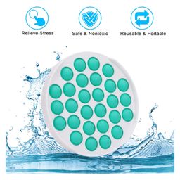 FunBlast Round Shape Pop Bubble Stress Relieving Silicone Pop It Fidget Toy - Multicolor-6