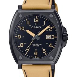 CASIO Men Leather Straps Analogue Watch-42