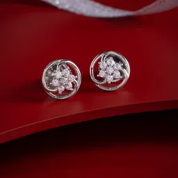 Kushal's Fashion Jewellery Rhodium-Plated Classic Zircon Studs Earrings-47