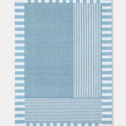 Fabindia Blue & White 6 Pieces Geometric Printed Cotton Rectangle Table Placemats-28