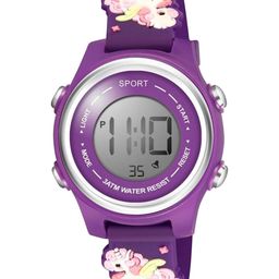 SWADESI STUFF Kids Dial & Straps Digital Multi Function Automatic Watch SDS 160 PURPLE 99-7