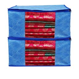 AMAK INC Blue Fabric Multi-Utility Wardrobe Organisers-picture-1
