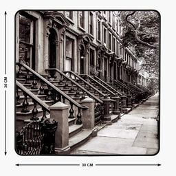 Home Centre Aura View Black & Grey City Printed Rectangular MDF Wall Photo Frames image 3