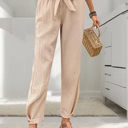 StyleCast Women Textured Mid-Rise Easy Wash Trousers-picture-2