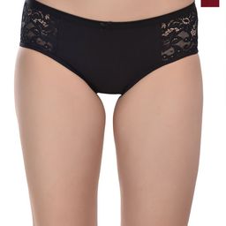 Valles365 by S.C. Pack Of 2 Hipster Briefs SDLC2BLKMAR-S-image-87