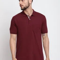 Cantabil Men Solid Polo Collar Cotton T-shirt-picture-51