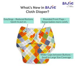 SuperBottoms Basic Pocket Diaper with 2 Inserts Geometric Print  - Multicolour image 2