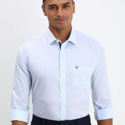 Allen Solly Men Spread Collar Striped Cotton Slim Fit Formal Shirt-image-68