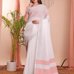 DIVASTRI Linen Blend Designer Saree-image-60