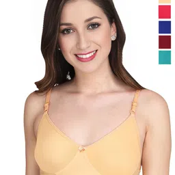 Liigne Women Pack Of 5 Full Coverage Lightly Padded Bra-image-88