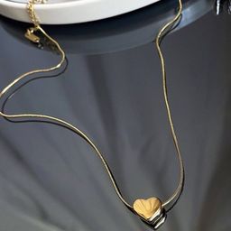 MYKI Gold-Plated Stainless Steel Heart Shaped Pendant With Chain-picture-19