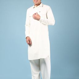 V-Mart Shirt Collar Pathani Kurta With Pyjamas-picture-14