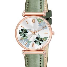 CSAMON Women Printed Dial Analogue Watch C34 RG Fosil GRE Leather_F-image-67