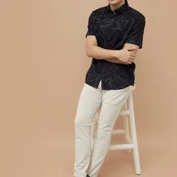 CODE by Lifestyle Men Abstract Printed Spread Collar Cotton Casual Shirt-image-78