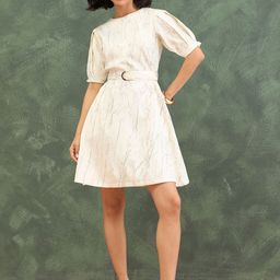 Iconic Women Abstract Fit and Flare Mini Dress-image-55
