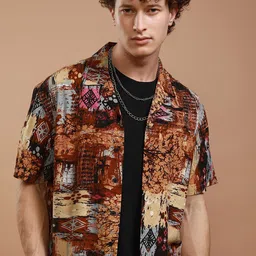 KETCH Men Abstract Printed Casual Shirt-image-15