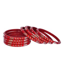 ADVANCE KANGAN Set Of 8 Zircon-Studded Bangles-image-38