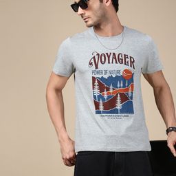 Roadster Typography Printed Pure Cotton Round Neck T-Shirt-image-27