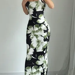 BAESD Women Floral Printed Sleeveless Bodycon Dress-picture-54