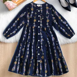 Bella Moda Floral Print A-Line Dress-image-93